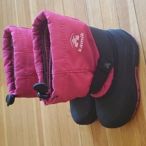 Pink Kamik snow boots, size 12